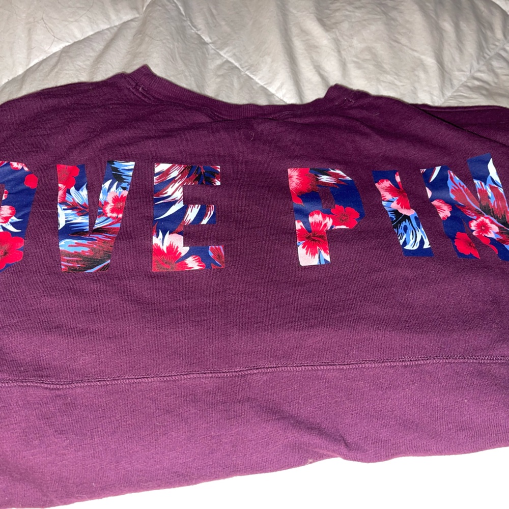 VS Pink Varsity Crew Sweater